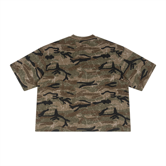 Unisex Boxy Camo Print T-Shirt