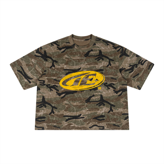 Unisex Boxy Camo Print T-Shirt
